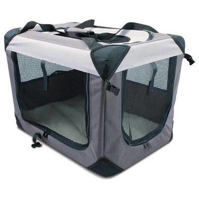 Foldable cage RECORD made of waterproof fabric 70x52x52 cm, grey